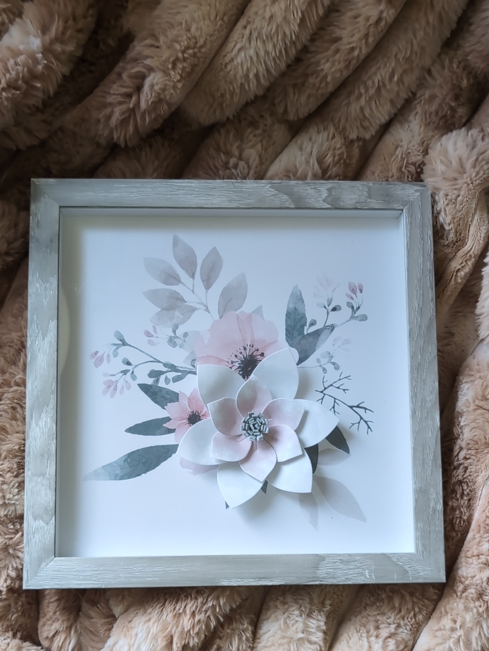 Framed Pink Floral 3D Wall Art Set Of 2 - Picture 3 of 12
